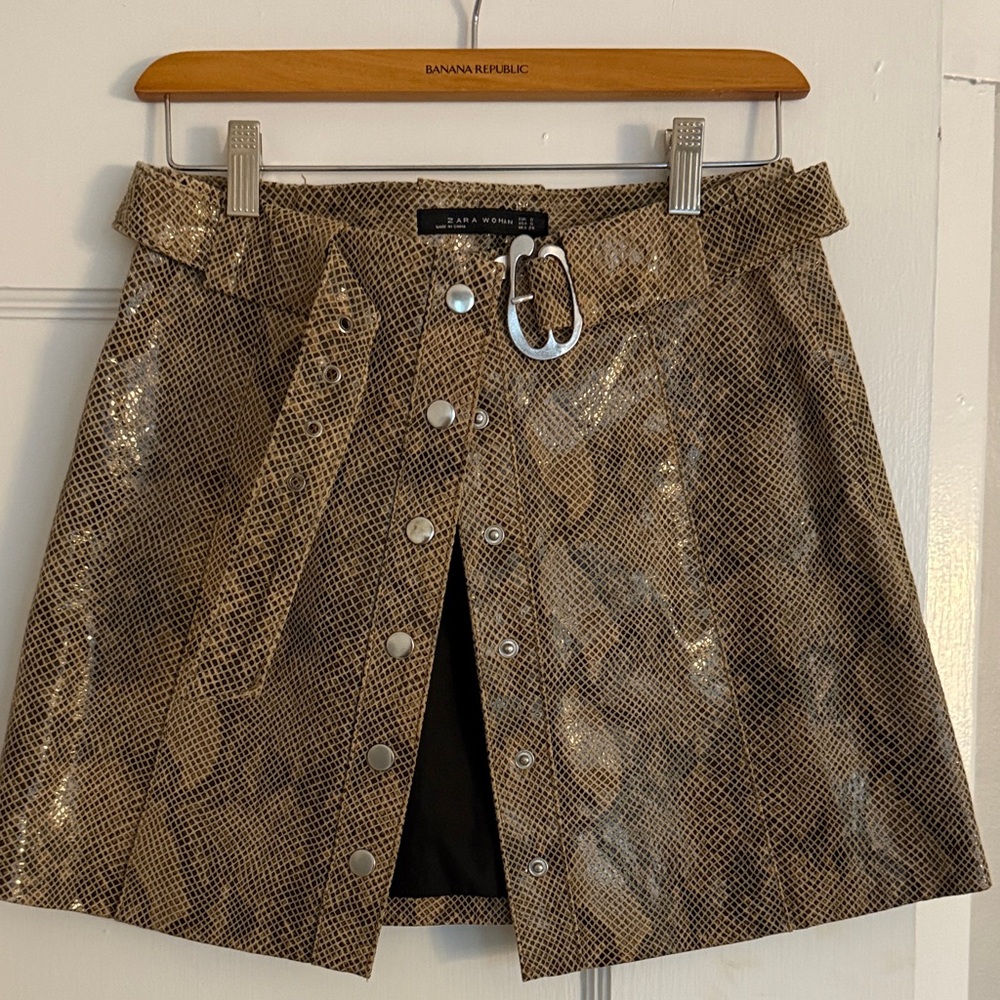 Zara snakeskin skirt